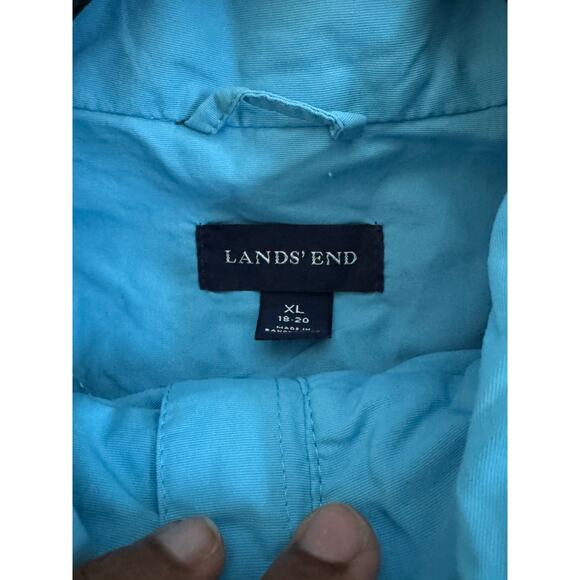 Lands’ End Women’s XL Windbreaker Blue Lightweight Jacket 18-20 Outdoor Travel - Picture 5 of 8